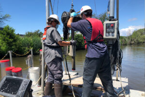 Sediment and Surface Water Sampling on the Delaware River